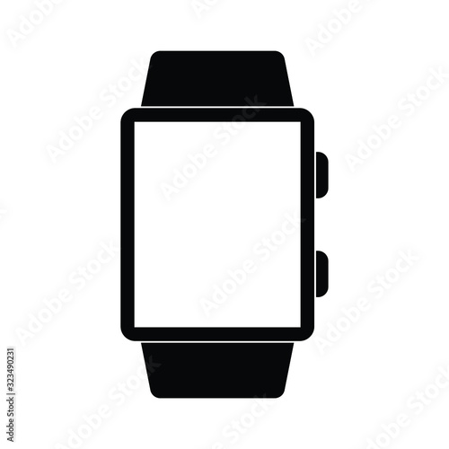 smart watch icon black vector wrist watch sign 