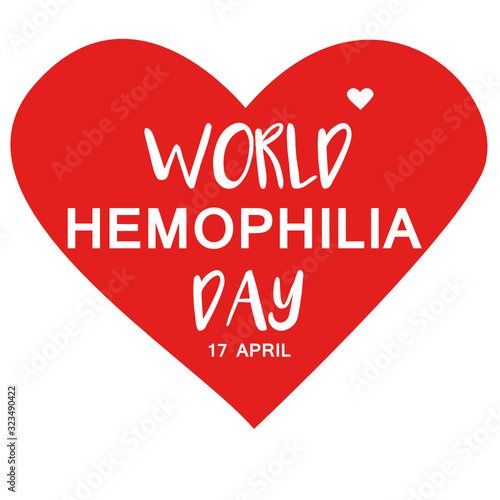 World Hemophilia Day, Poster Or Banner Background. Healthcare, medical concept. 17 april, blood diseases. 