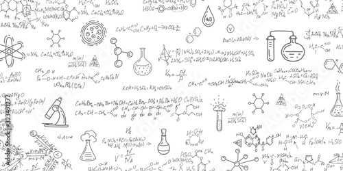 Print op canvas School background in chemistry