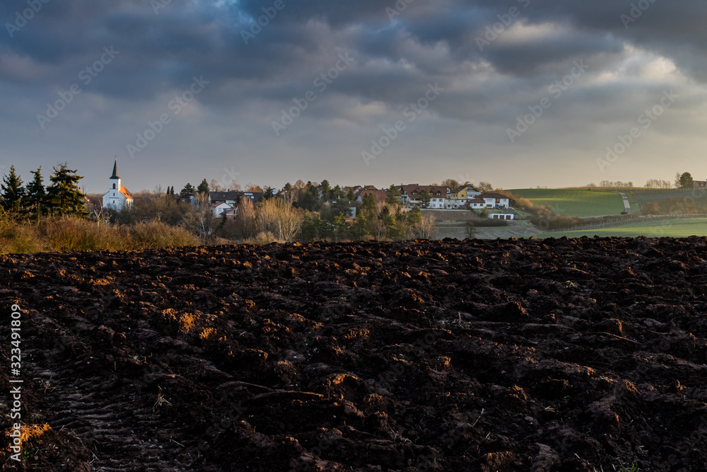 Fototapeta premium aerial view of the Village Hoheim 