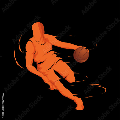 basketball dribble player