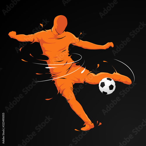 football soccer splash kick