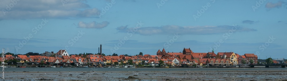 skyline of Kerteminde, Funen island, Denmark, banner 