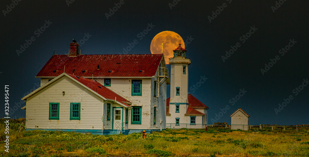 Pt. Wilson Lighthouse Moon