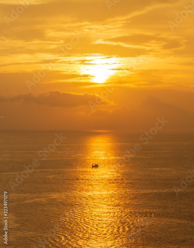 Beautiful sunset at the sea in phuket  the southern of thailand