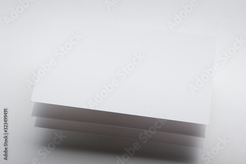 Wallpaper Mural Business cards blank. Mockup on color background. Flat Lay. copy space for text Torontodigital.ca