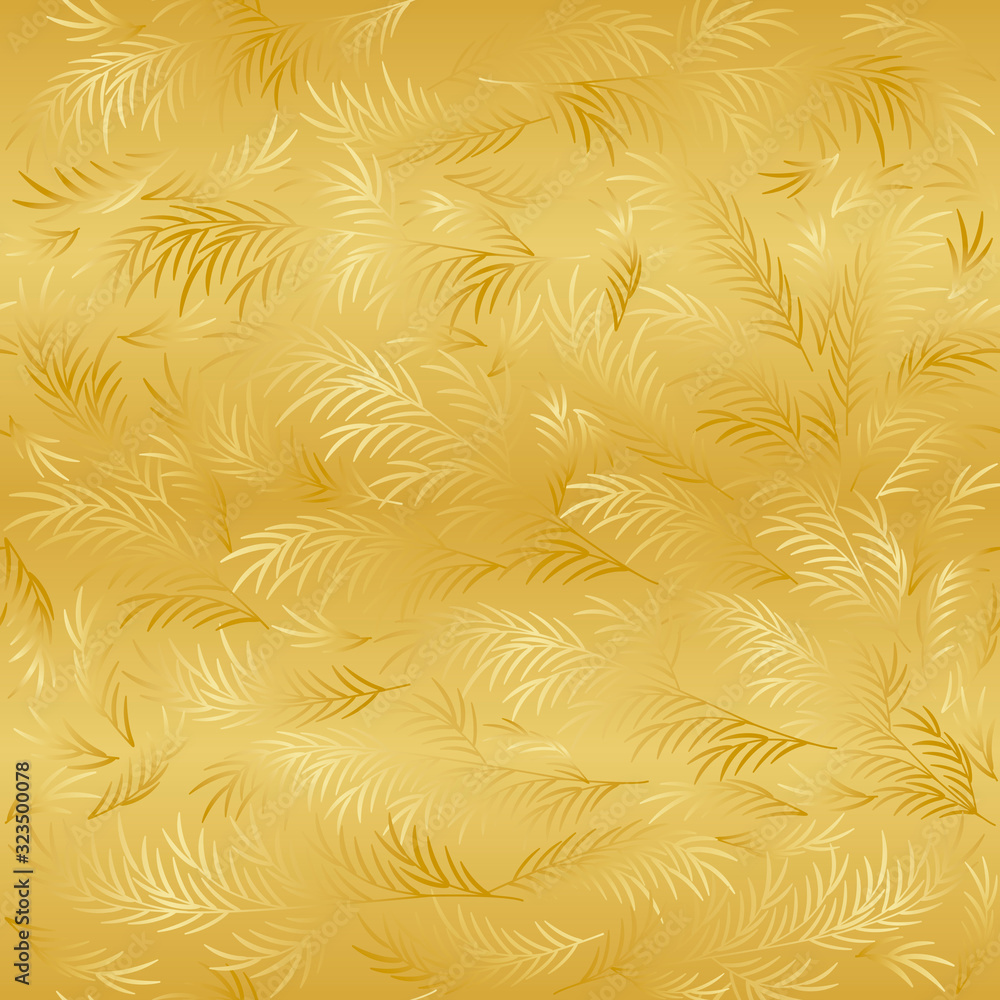 Texture of a golden patterns with gradient. Seamless background. Vector illustration with clipping mask.