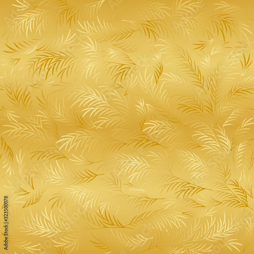 Texture of a golden patterns with gradient. Seamless background. Vector illustration with clipping mask. 