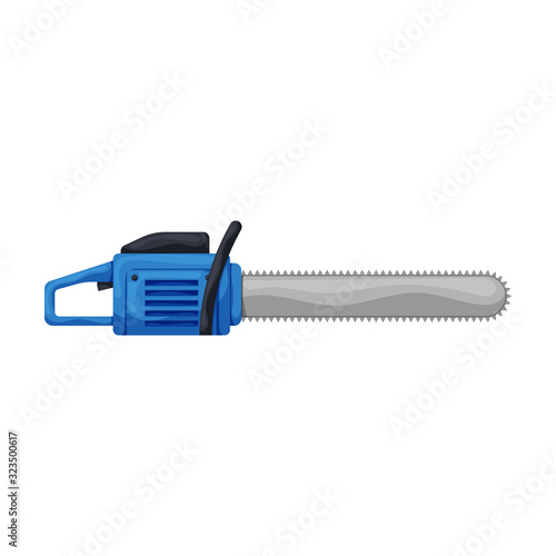 Chainsaw vector icon.Cartoon vector icon isolated on white background chainsaw .