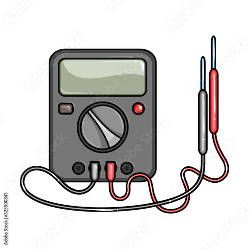 Multimeter vector icon.Cartoon vector icon isolated on white background multimeter.