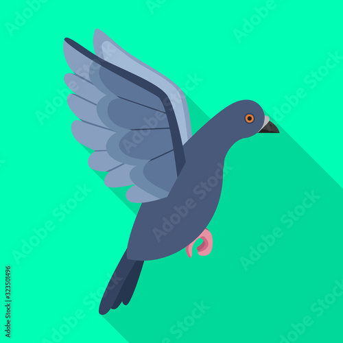 Pigeon vector icon.Flat vector icon isolated on white background pigeon.
