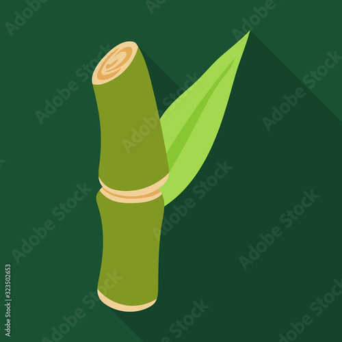 Stem of sugar cane vector icon.Flat vector icon isolated on white background stem of sugar cane .