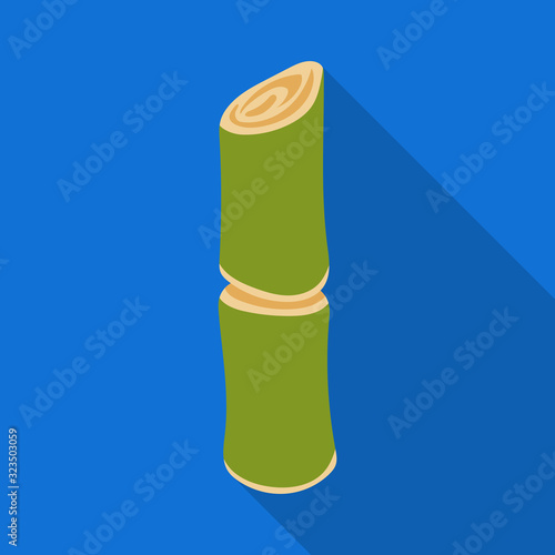 Stem of sugar cane vector icon.Flat vector icon isolated on white background stem of sugar cane .