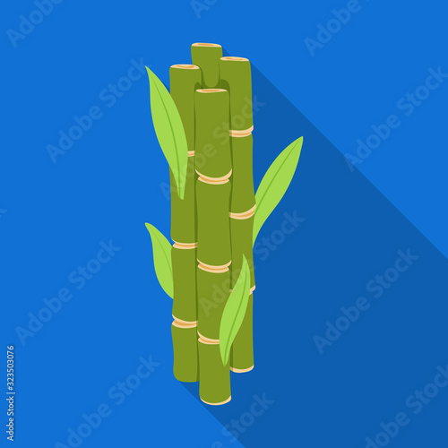 Stem of sugar cane vector icon.Flat vector icon isolated on white background stem of sugar cane .