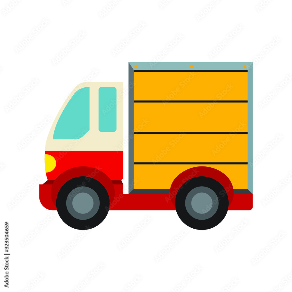 Yellow delivery truck emoji vector Yellow delivery truck emoji vector