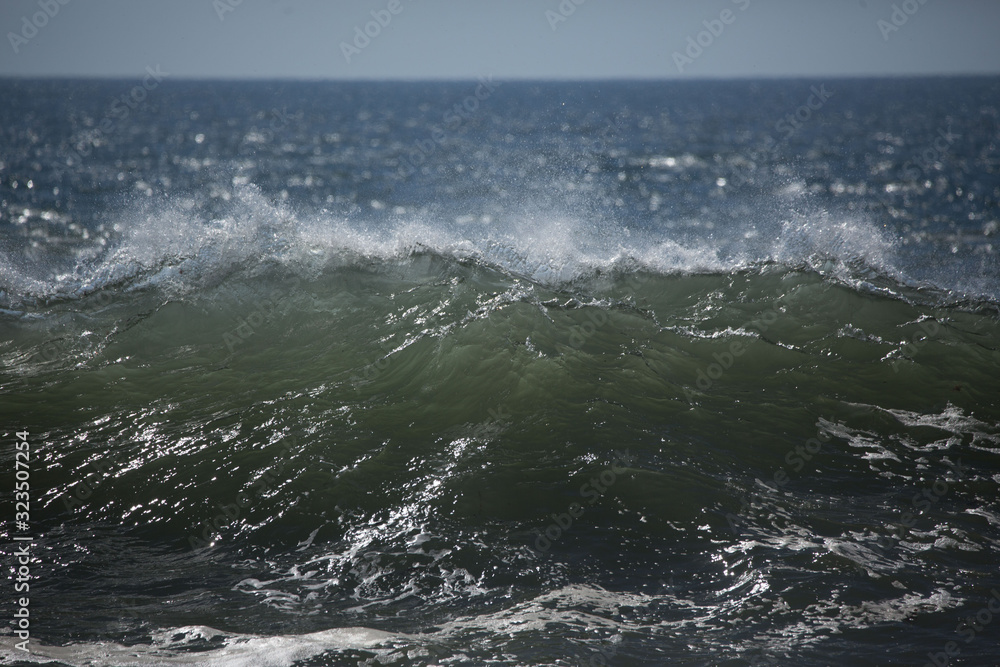 Closeup of Waves and Spray 