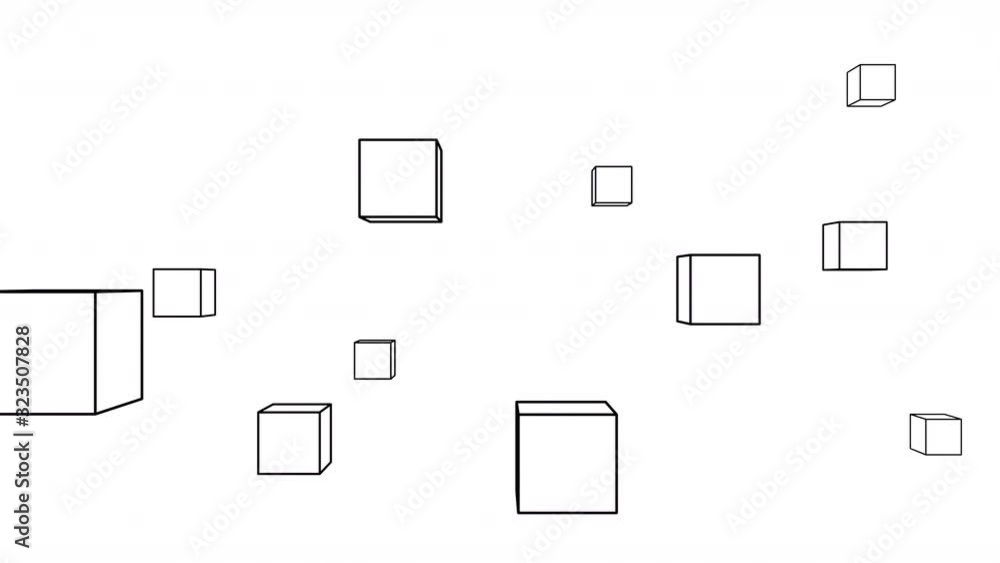 Abstract background design with cubes, seamless looped 4k animation Abstract background design with cubes, seamless looped 4k animation