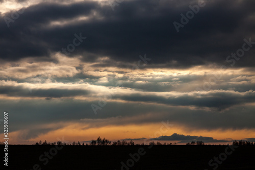 sunset in the mountains