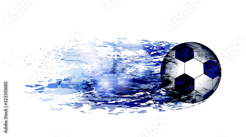 Abstract sports background with soccer ball