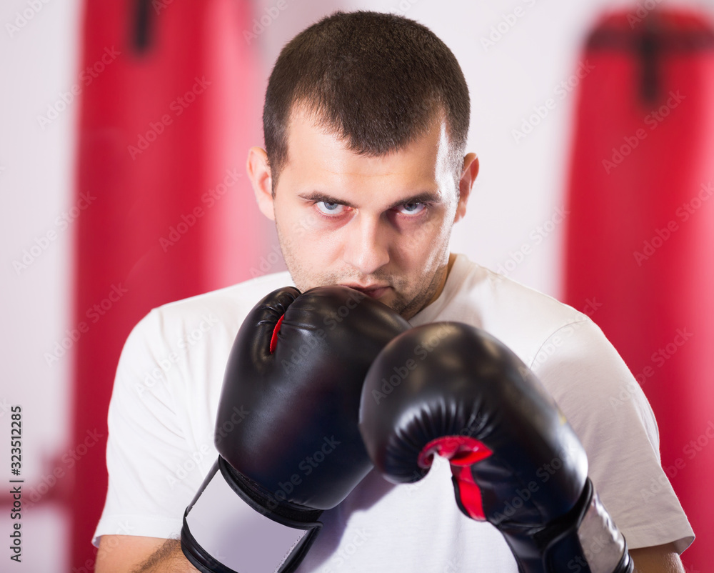 Portrait of young athlete male