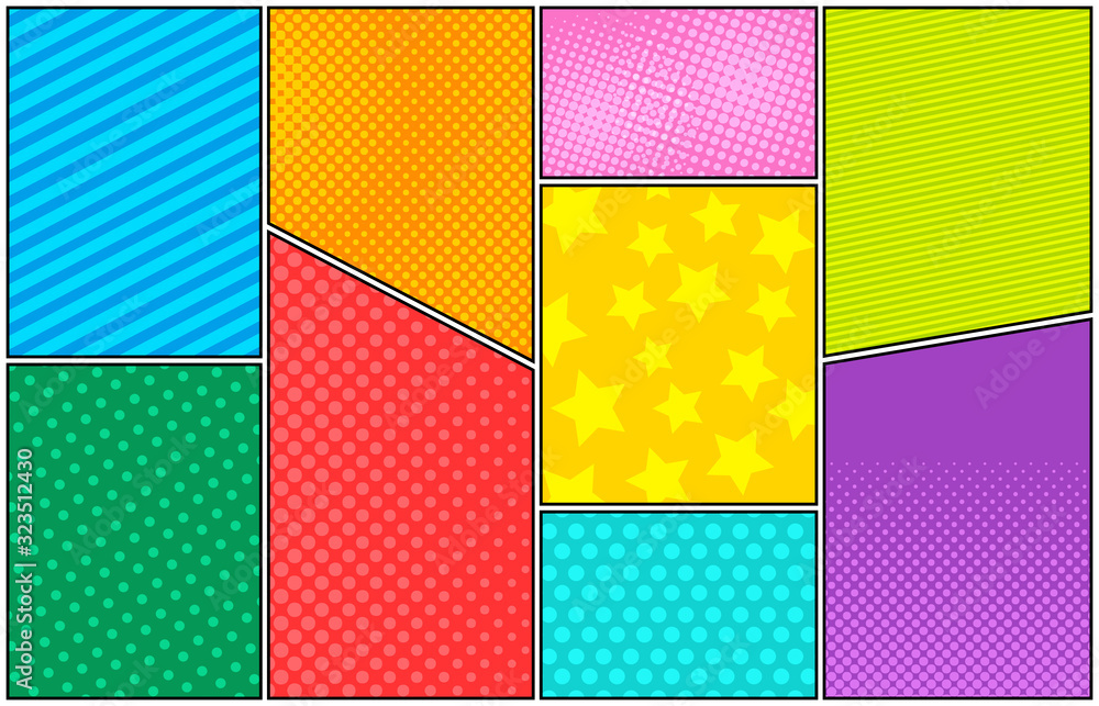 Comic colorful bright composition Comic colorful bright composition