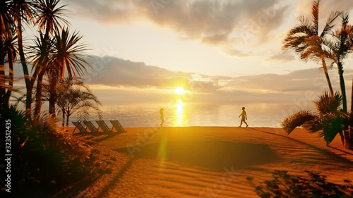 Wallpaper Mural sunset on the beach Torontodigital.ca
