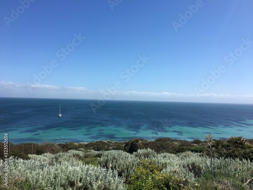 Sardinia sea and boat view