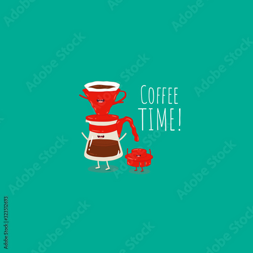 Coffee dripper filter pour over maker image.