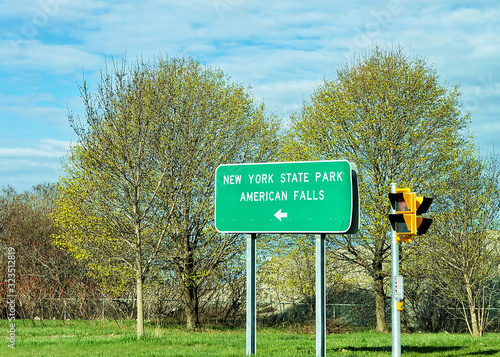 American falls indicator plate in Niagara photo