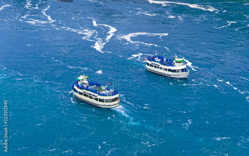 Two Ferries in the Niagara River © Roman Babakin