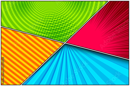 Comic colorful elegant composition