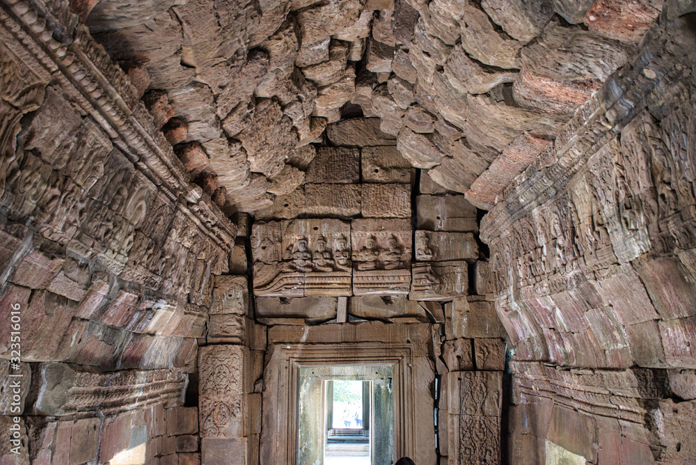 Preah Khan Temple site among the ancient ruins of Angkor Wat Hindu temple complex in Cambodia Preah Khan Temple site among the ancient ruins of Angkor Wat Hindu temple complex in Cambodia