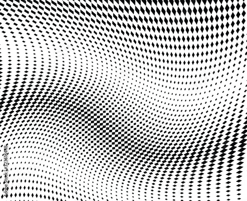 Halftone texture abstract black and white. Monochrome vintage background.Squares technology pattern.Design element for prints, web pages, template