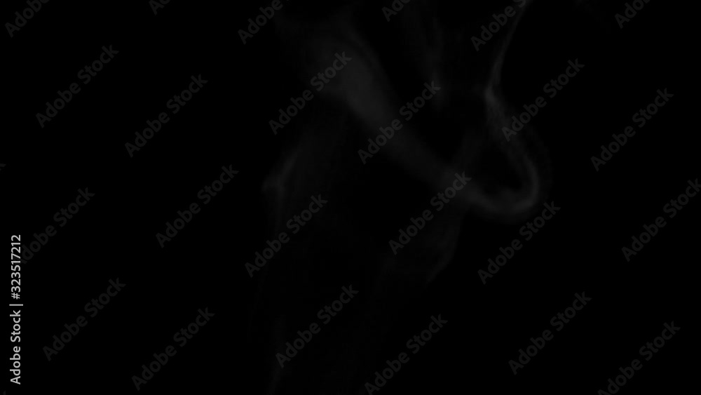 White steam on black background, overlay. Isolated smoke or steam. White steam on black background, overlay. Isolated smoke or steam.