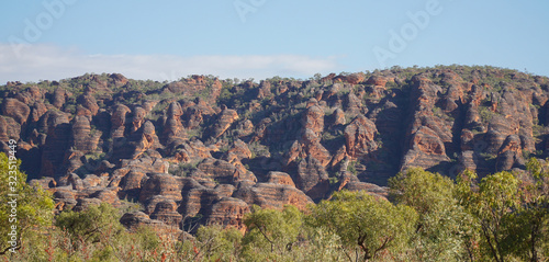 Bungle Bungle Range Beehive Mountain Range in the Purnululu National Park in East Kimberley, Western Australia. photo