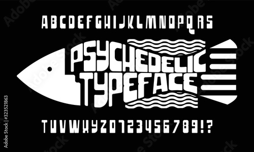 Handcrafted font.