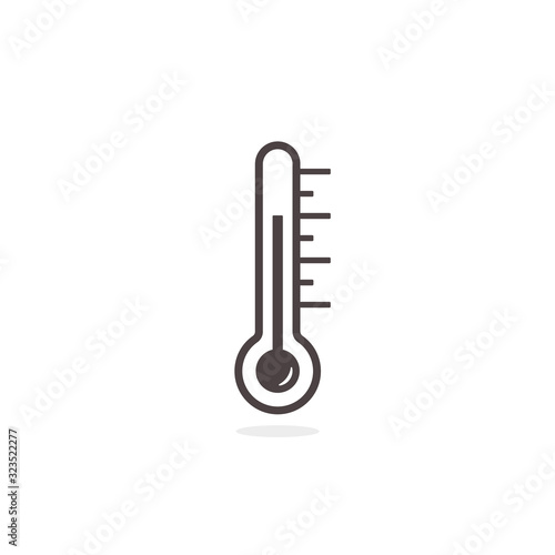 Thermometer icon, Vector isolated flat design simple illustration