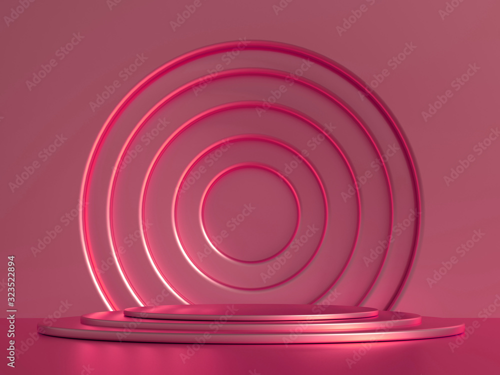 Obraz premium Podium, pedestal in the studio. 3d illustration, 3d rendering.