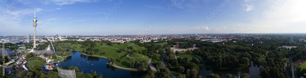 München / Munich Olympiapark - Drohne - Aerial Panorama