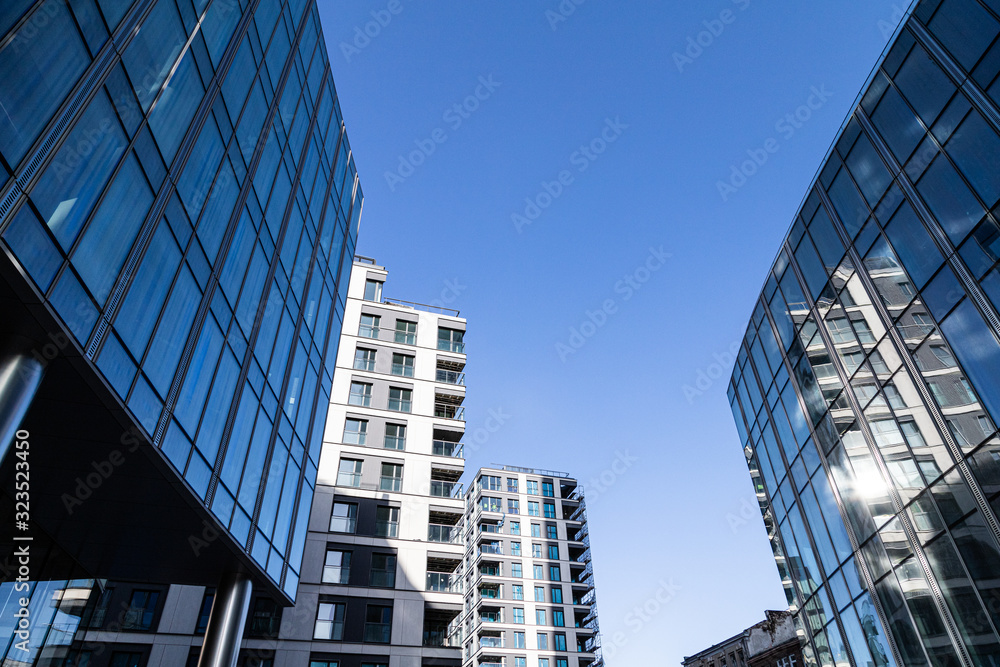 Modern office buildings and apartments - real estate Modern office buildings and apartments - real estate