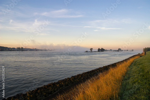 Mist above the river Merwede