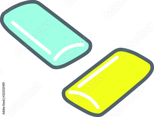 Gum icon, vector line illustration
