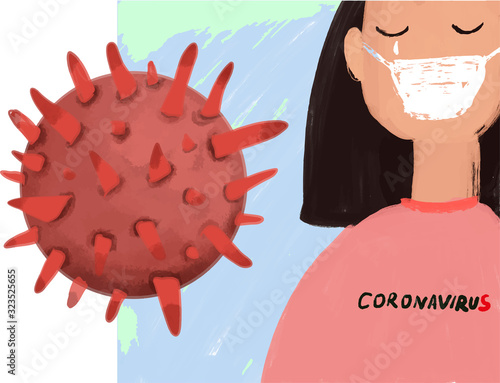 Cats coronavirus. Animal coronavirus outbreak and coronaviruses influenza medical crisis