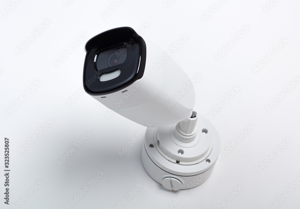 cctv camera video security on white background. cctv camera video security on white background.