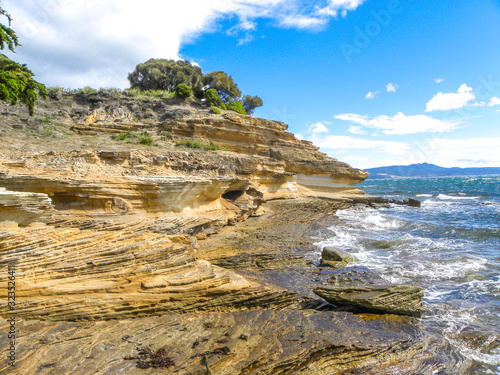Painted Cliffs Marie Island Tasmania Australia