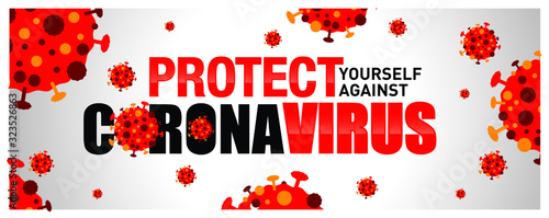 protect yourself against corona virus. Corona virus disease 2019 - World Health Organization. Logo design for awareness campaign. virus that causes a of illness in Humans.