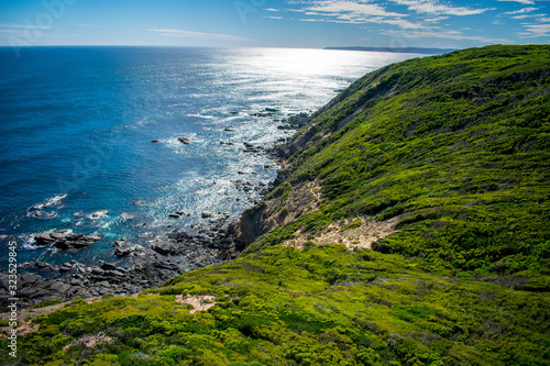 Obraz na płótnie A photo of the coast line taken from the Cape Otway lighthouse w salonie