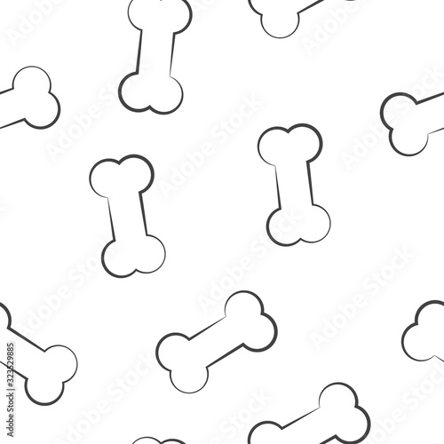 Vector icon bone seamless pattern on a white background.