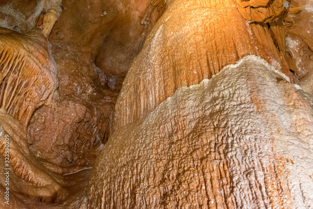 The inside walls of the Jenolan Caves, Katoomba, NSW, Australia