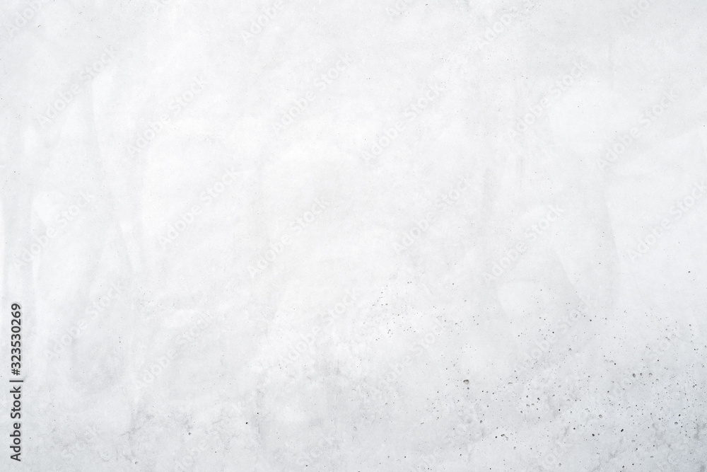 Naklejka premium Texture of smooth white concrete wall for background or wallpaper